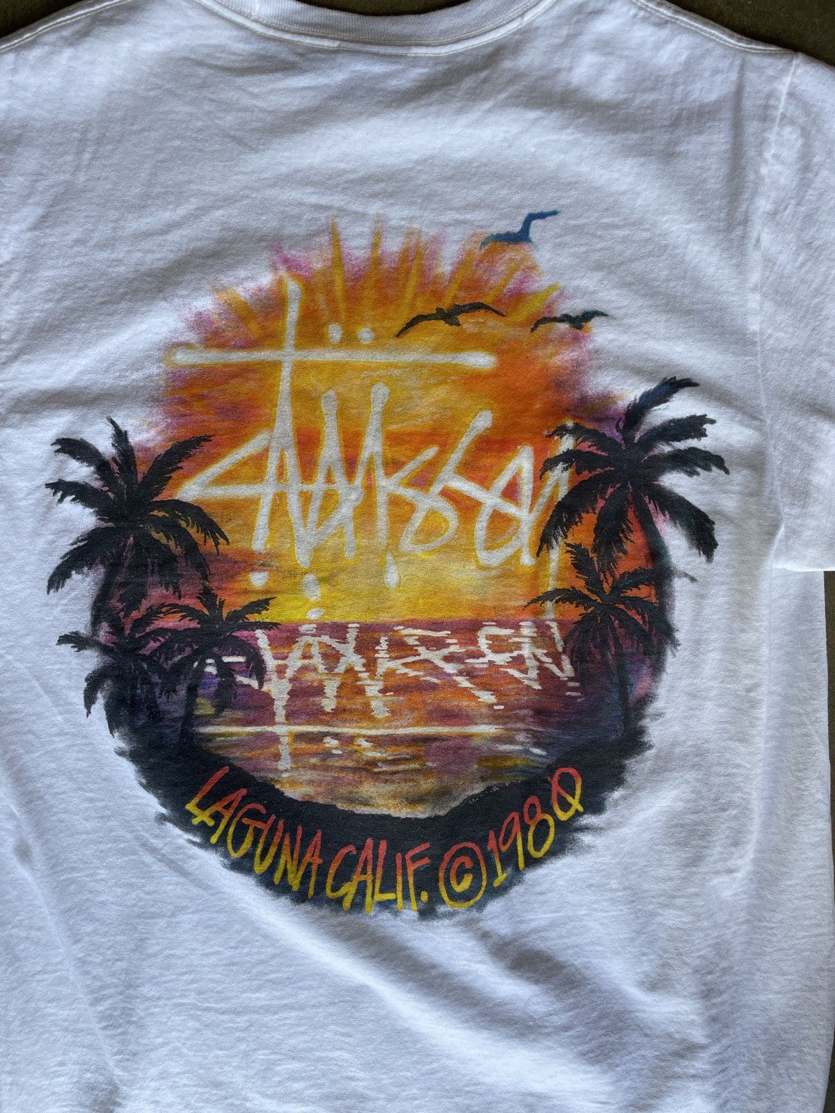 Stussy × Vintage Men’s Stussy Back Graphic Tee Size US S / EU 44-46 / 1 - 2 Thumbnail