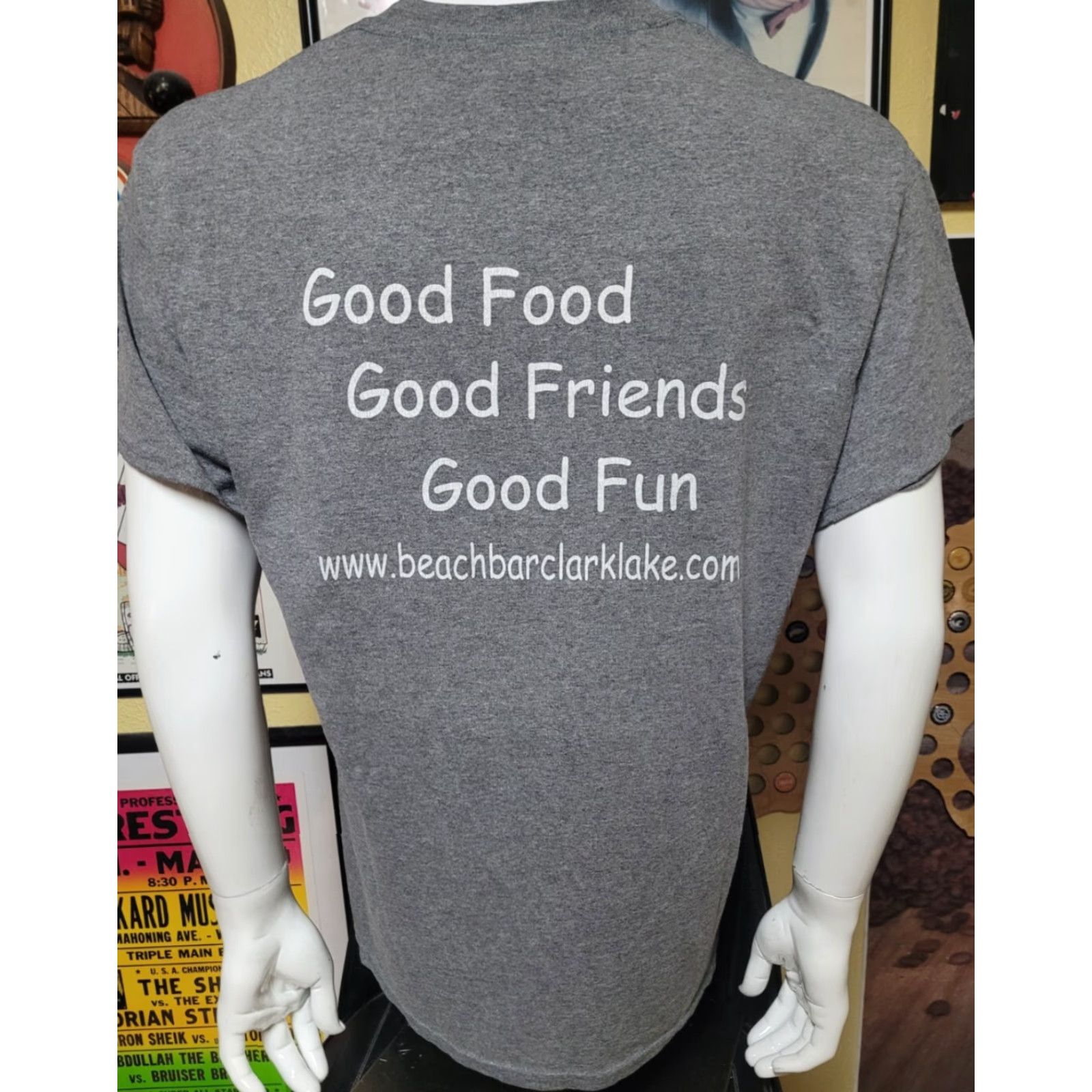 Gildan VINTAGE Beach Bar Clark Lake MI T Shirt Large Restaurant Pub Cafe Nice Size US L / EU 52-54 / 3 - 3 Thumbnail