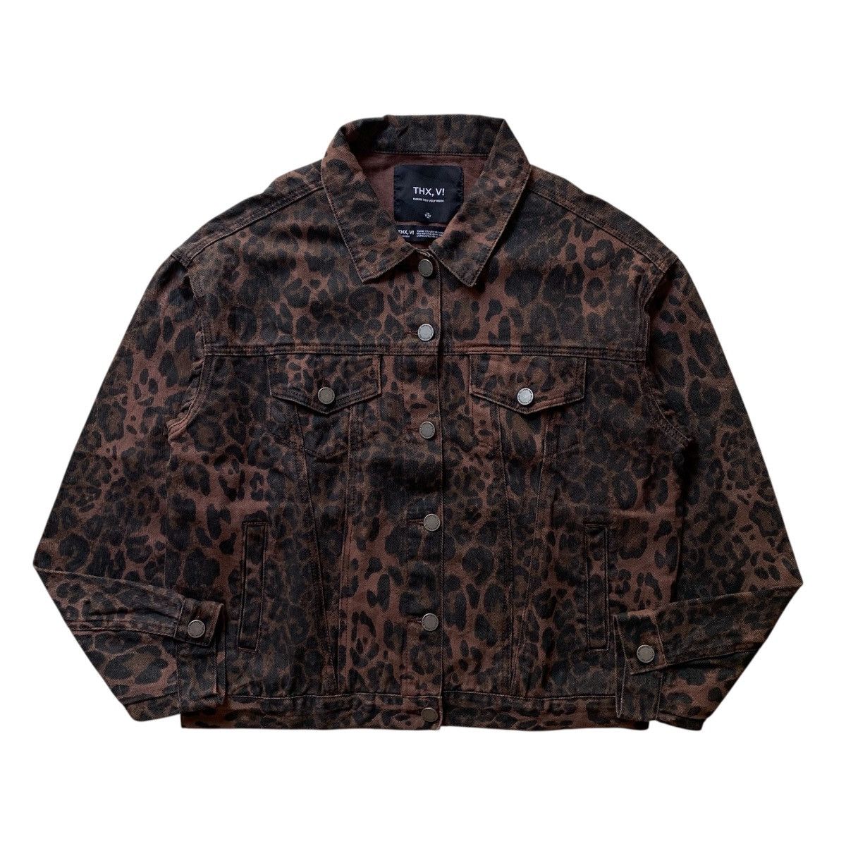 Japanese Brand Im Velly Leopard Denim Jacket Trucker Jeans Size US L / EU 52-54 / 3 - 1 Thumbnail