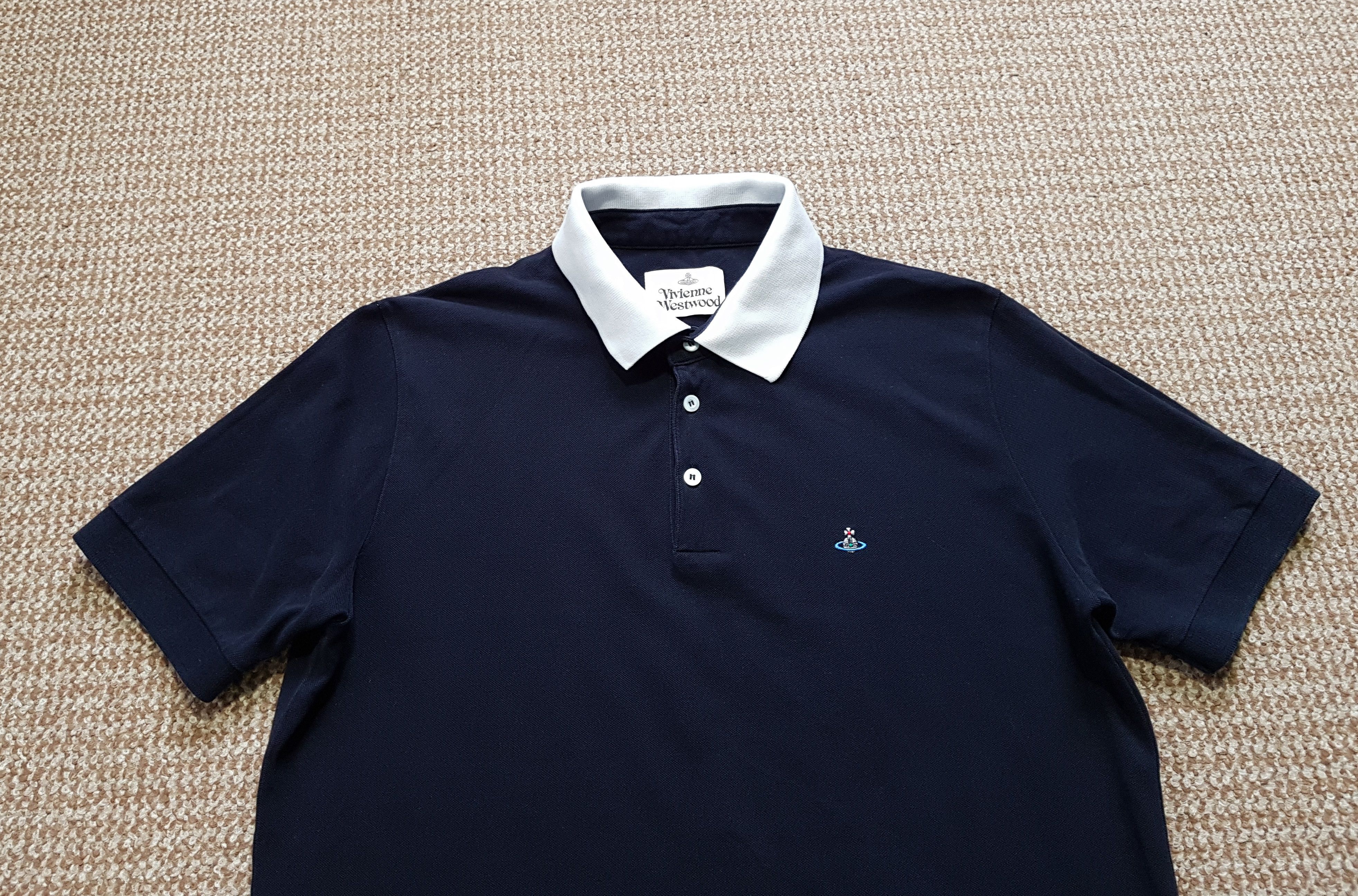 Vivienne Westwood Vivienne Westwood Classic Polo Shirt Navy Slim Fit sz XL Size US XL / EU 56 / 4 - 2 Thumbnail