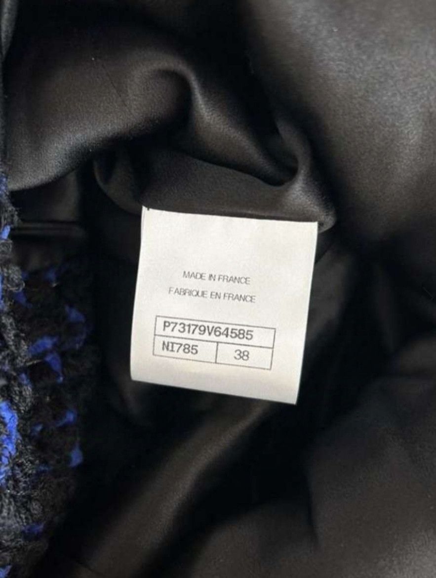 Chanel Chanel 2022 tweed blue navy coat Size S / US 4 / IT 40 - 6 Thumbnail
