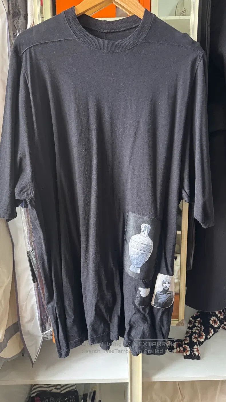 Rick Owens Rick Owens Black Patchwork Long Sleeve T-Shirt Size US S / EU 44-46 / 1 - 1 Thumbnail