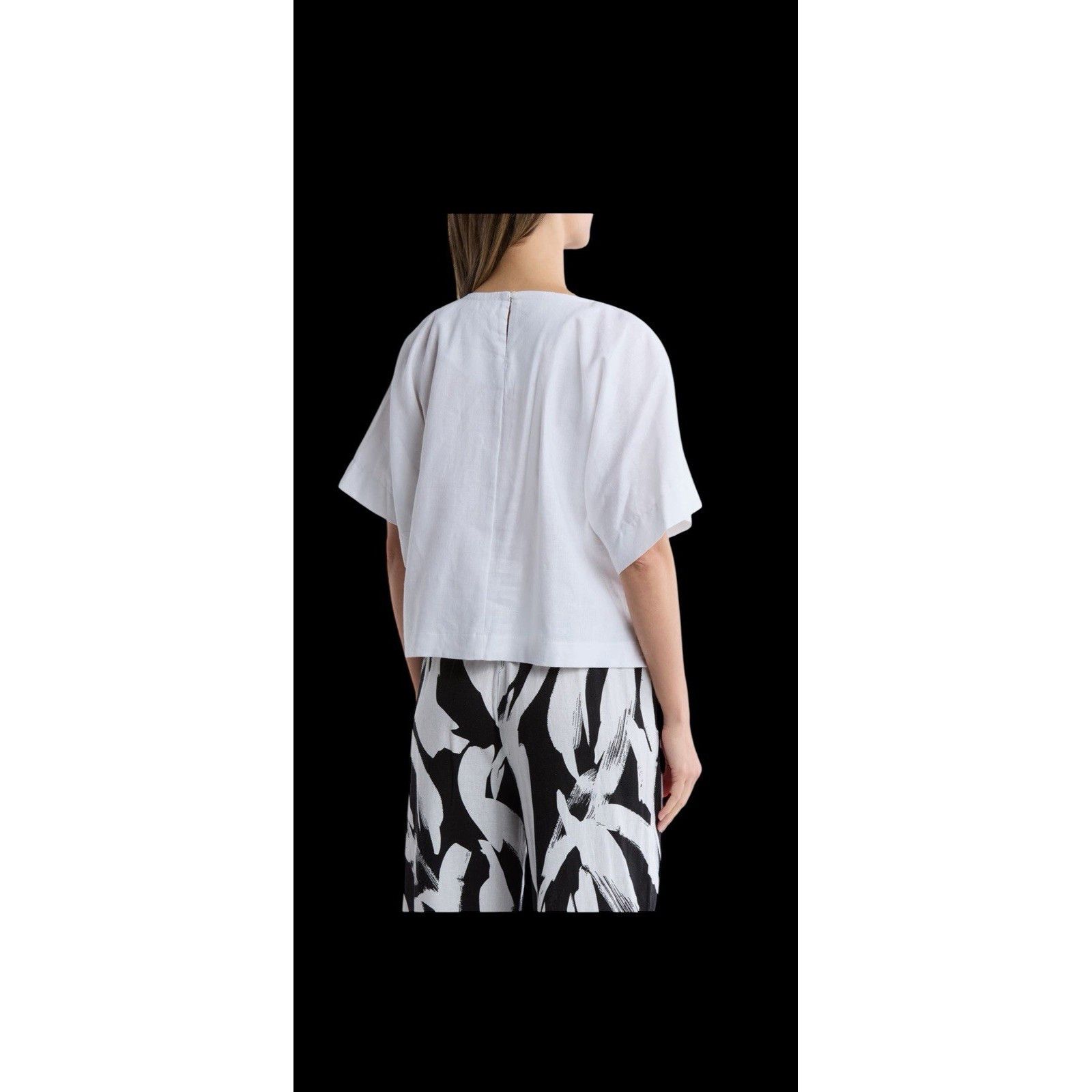 DKNY NWOT DKNY SHORT SLEEVE LINEN TOP Size S / US 4 / IT 40 - 2 Thumbnail