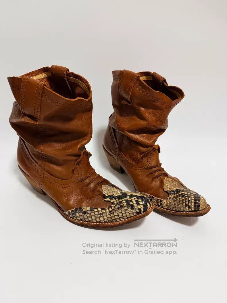 Junya Watanabe Junya Watanabe Western boots with snakeskin toe cap detail Size US 7 / EU 40 - 2 Thumbnail