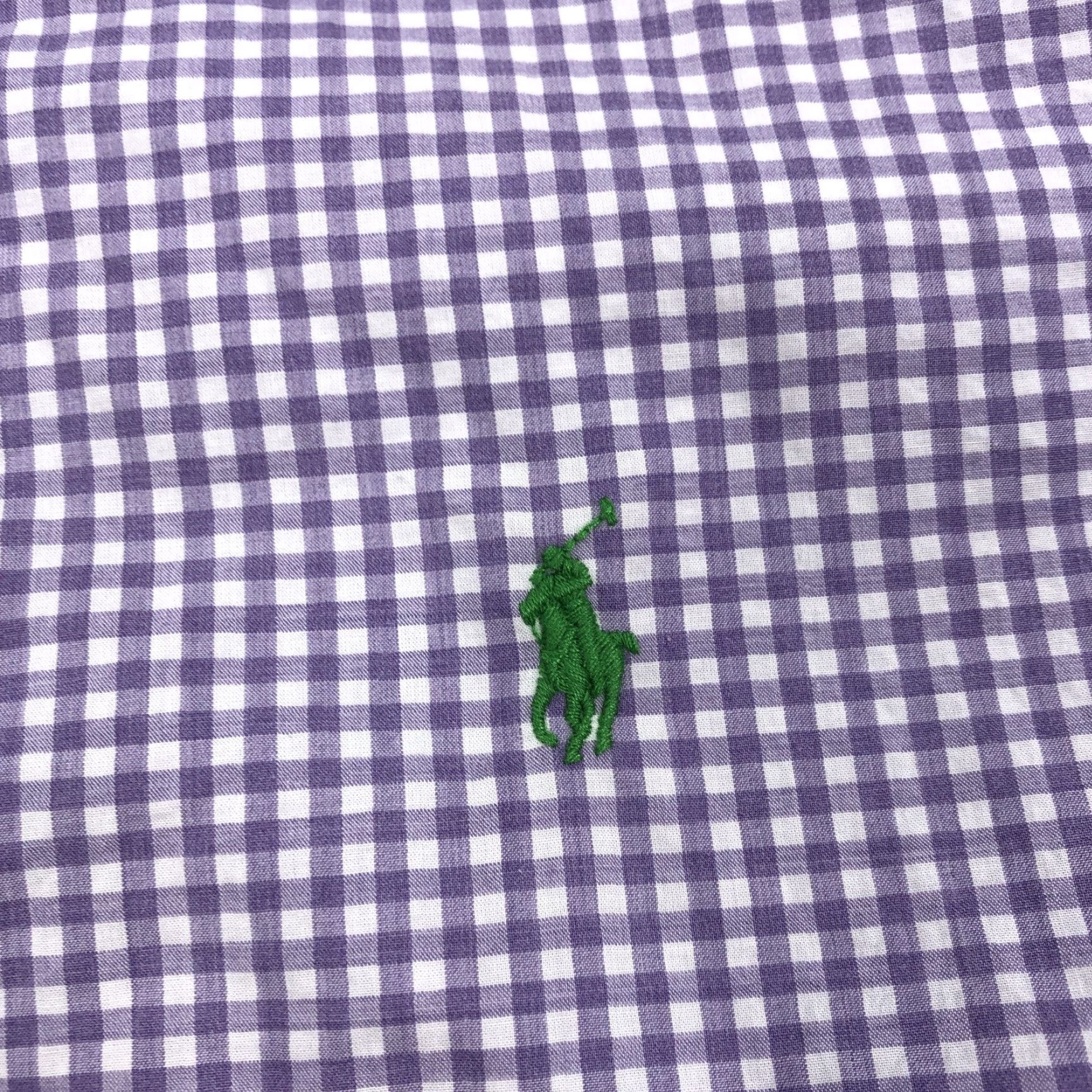 Ralph Lauren Ralph Lauren Men's Gingham Stretch Cotton Button-Down Casual Shirt Purple Large Size US L / EU 52-54 / 3 - 4 Thumbnail