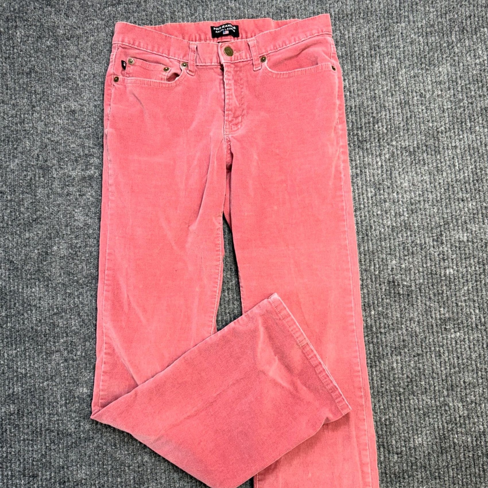 Ralph Lauren VTG Ralph Lauren Polo Jeans Co Corduroy Pants Womens 4 Rose Pink Bootcut Y2K Size 27" / US 4 / IT 40 - 2 Thumbnail