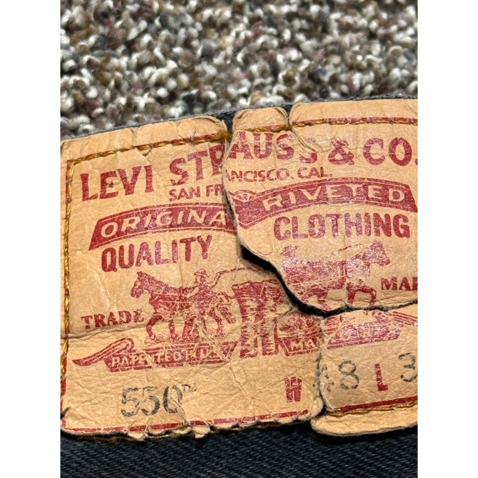Levi's VINTAGE Levi's 550 Jeans Men 48 Charcoal Black Denim Straight Relaxed 48X32 Jeans Mens 90s Style Levi's 500 Series Size US 32 / EU 48 - 3 Thumbnail