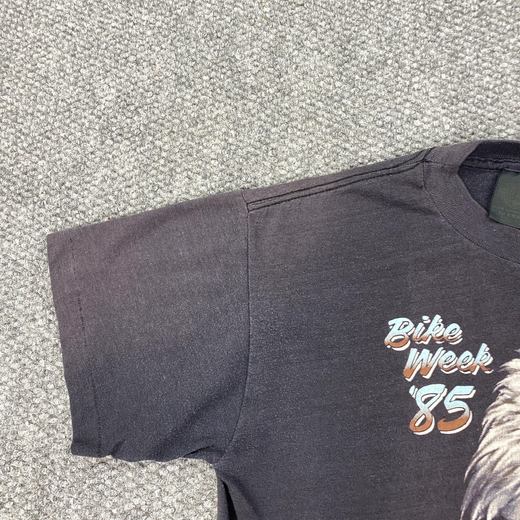 Harley Davidson VINTAGE Harley-Davidson Shirt Men Large Black 80s Graphic Print 3D Emblem Daytona Bike Week Humble Mens Size US L / EU 52-54 / 3 - 2 Thumbnail