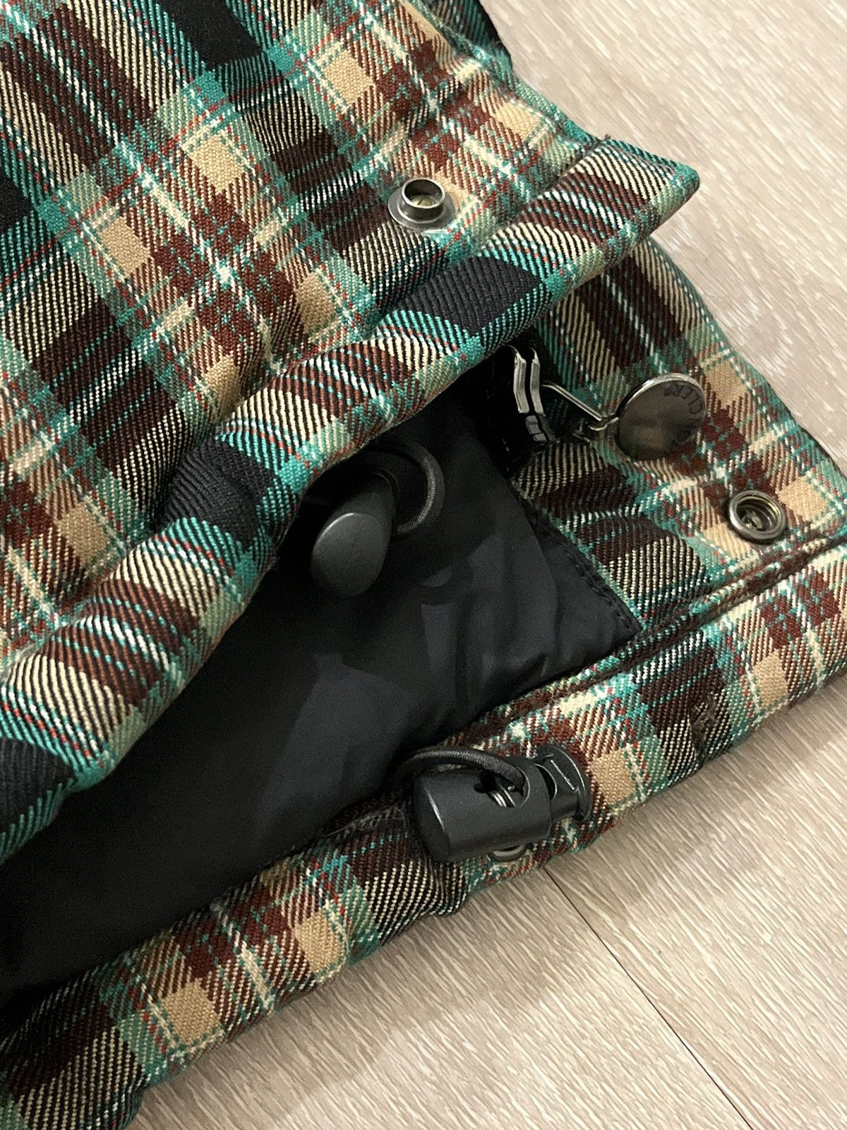 Moncler 2004 Moncler x Junya Watanabe CDG Green Plaid Down Jacket Size US M / EU 48-50 / 2 - 8 Thumbnail