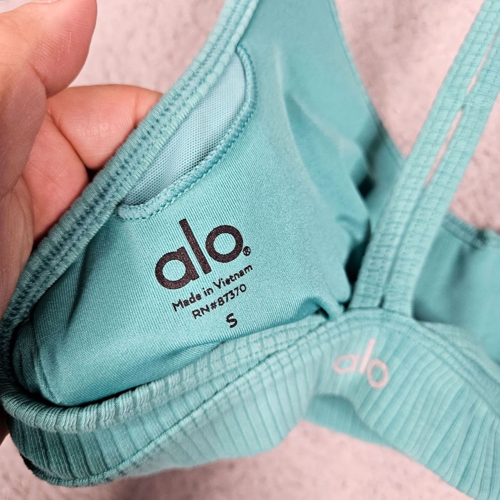 Alo ALO Women’s Teal blue sports bra S Size ONE SIZE - 5 Thumbnail