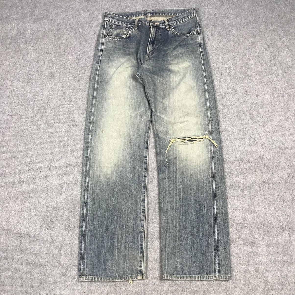 Japanese Brand BAGGY EDWIN SELVAGE DISTRESSED DENIM PANTS Size US 30 / EU 46 - 2 Thumbnail
