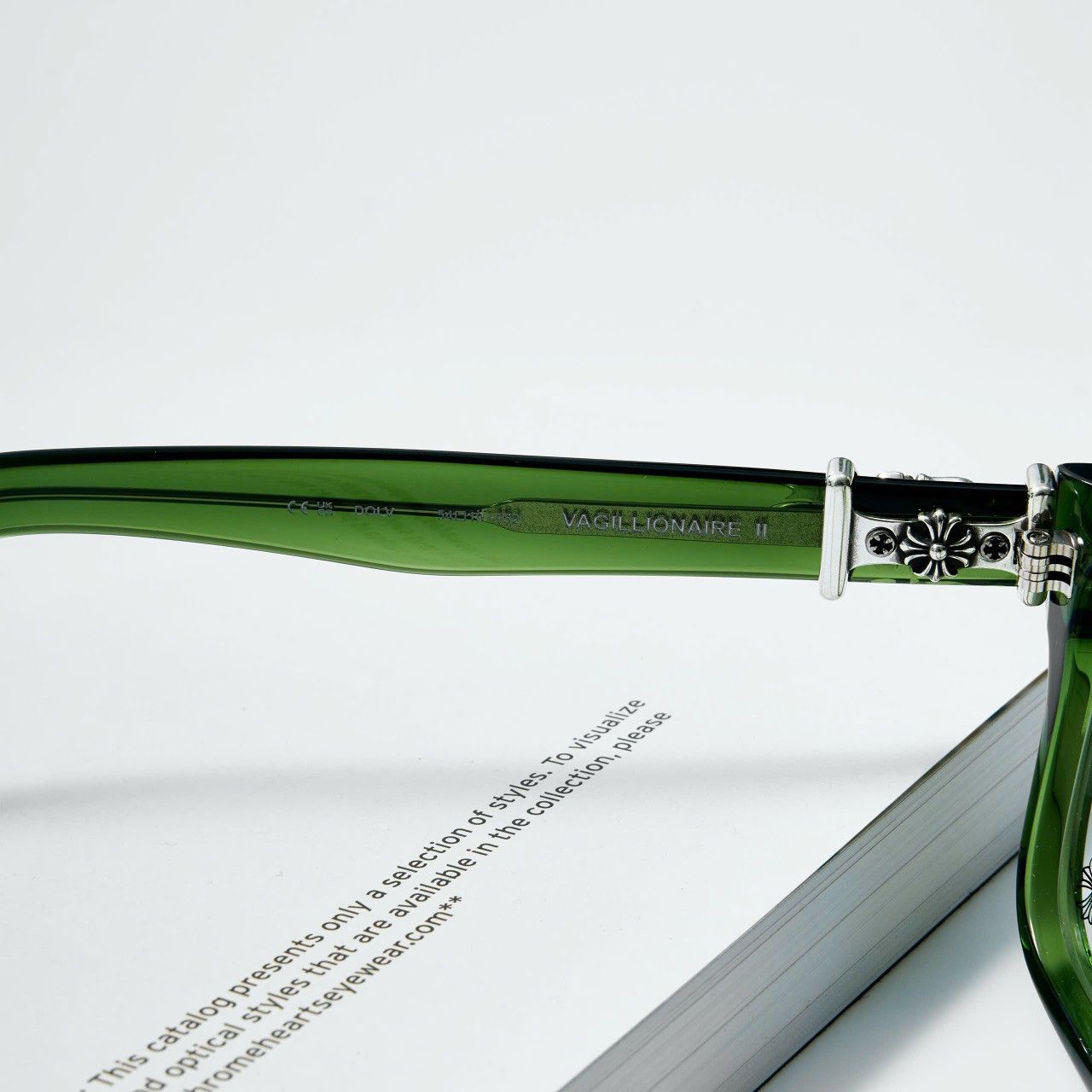 Chrome Hearts CHROME HEARTS VAGILLIONAIRE II DARK OLIVE GLASSES Size ONE SIZE - 5 Thumbnail