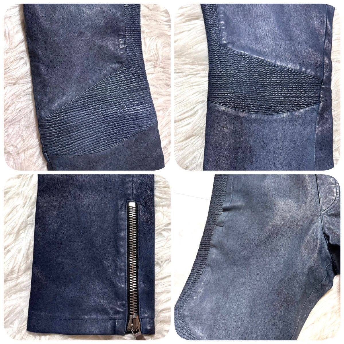 Balmain Balmain Homme Super Stretch Lamb Leather Biker Pants Size US 28 / EU 44 - 4 Thumbnail