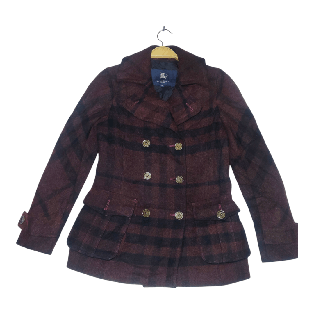 Burberry × Designer BURBERRY LONDON WOOL P-COAT - 0005 Size S / US 4 / IT 40 - 1 Thumbnail