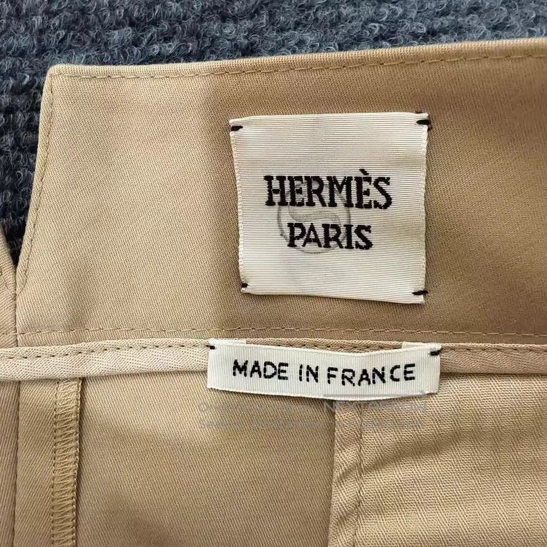 Hermes Hermes Khaki Wide Leg Pants Size 25" / US 0 / IT 36 - 3 Thumbnail