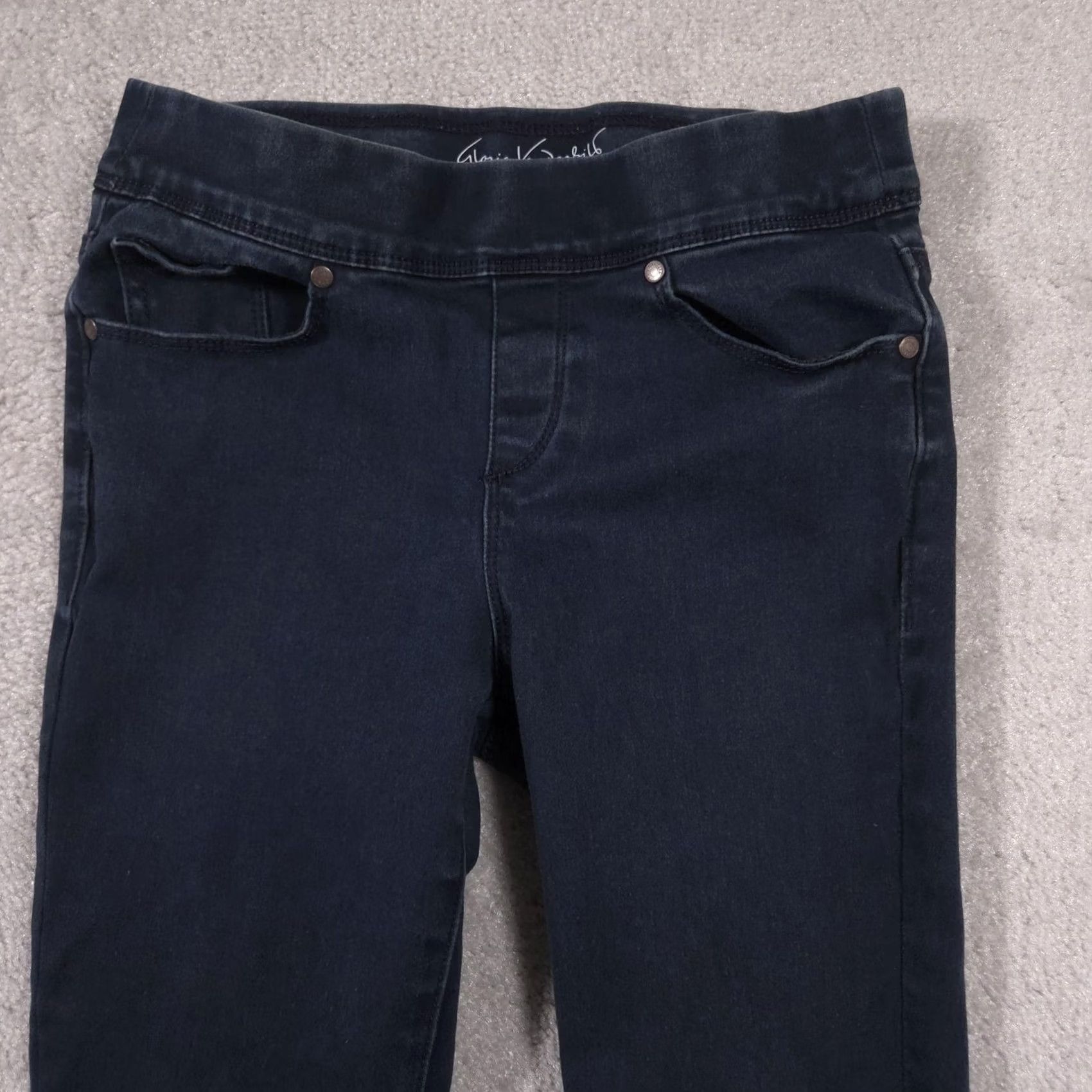 Gloria Vanderbilt Gloria Vanderbilt Jeans Womens 4P Jeans Avery Pull On Skinny Jegging Dark Wash Blue Slimming Stretch Pockets 27in Inseam 27in Petite Average Size 27" / US 4 / IT 40 - 3 Thumbnail