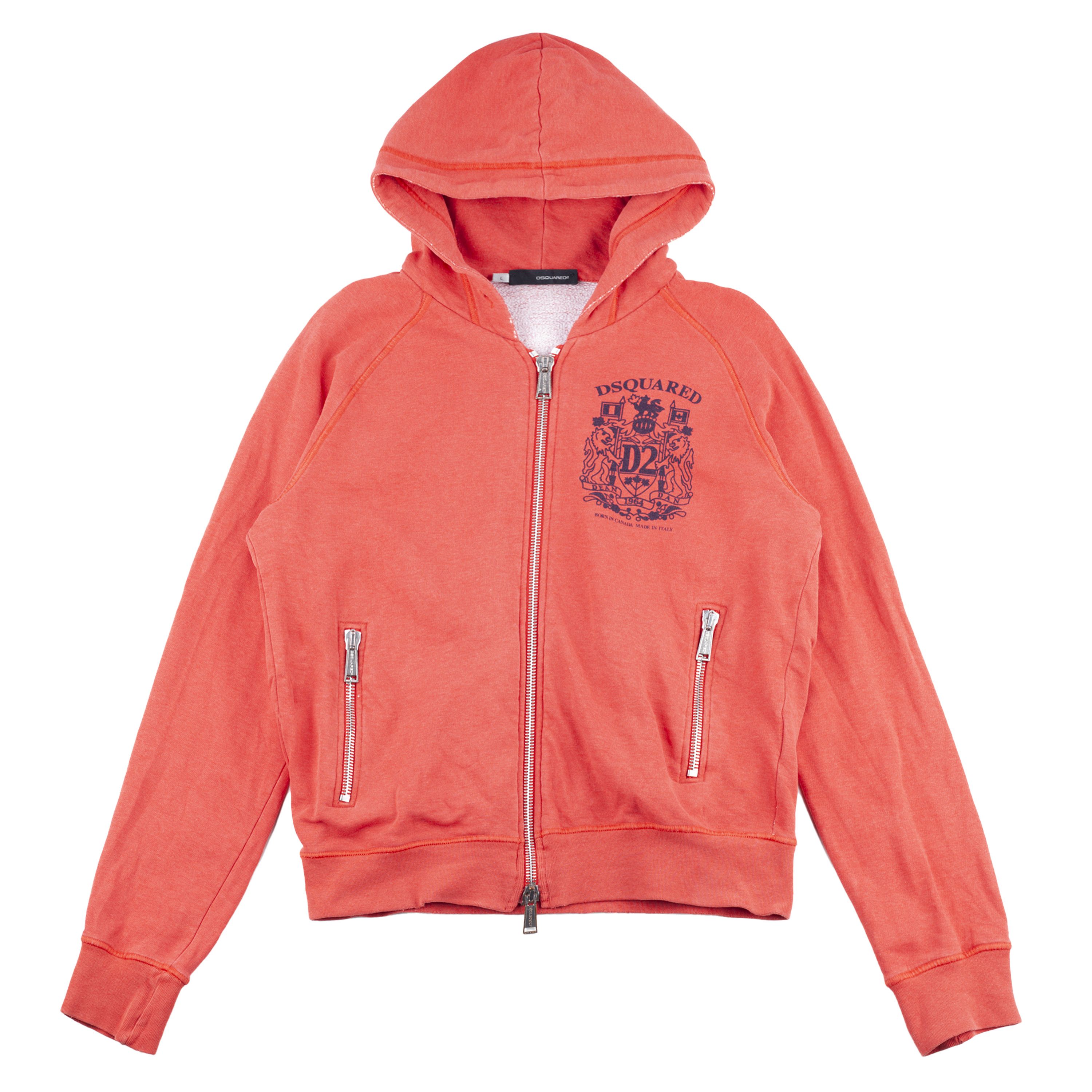 Dsquared2 DSQUARED2 Vintage Coral Hooded Cotton Jacket (L) Size US L / EU 52-54 / 3 - 1 Thumbnail