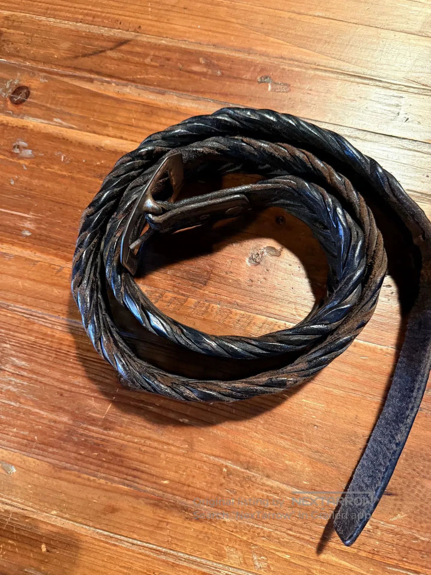 RRL Ralph Lauren RRL Woven Leather Belt. Size ONE SIZE - 4 Thumbnail