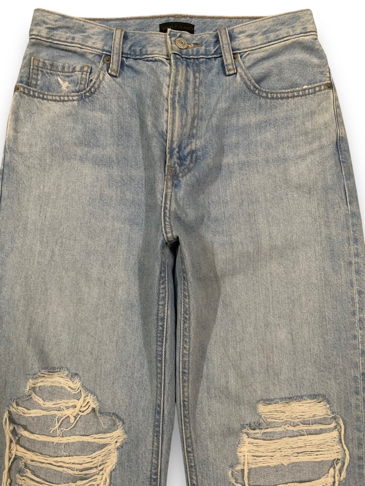 Undercover × Uniqlo Vintage Uniqlo Faded Straight Leg Distressed Grunge Jeans Size US 27 - 3 Thumbnail