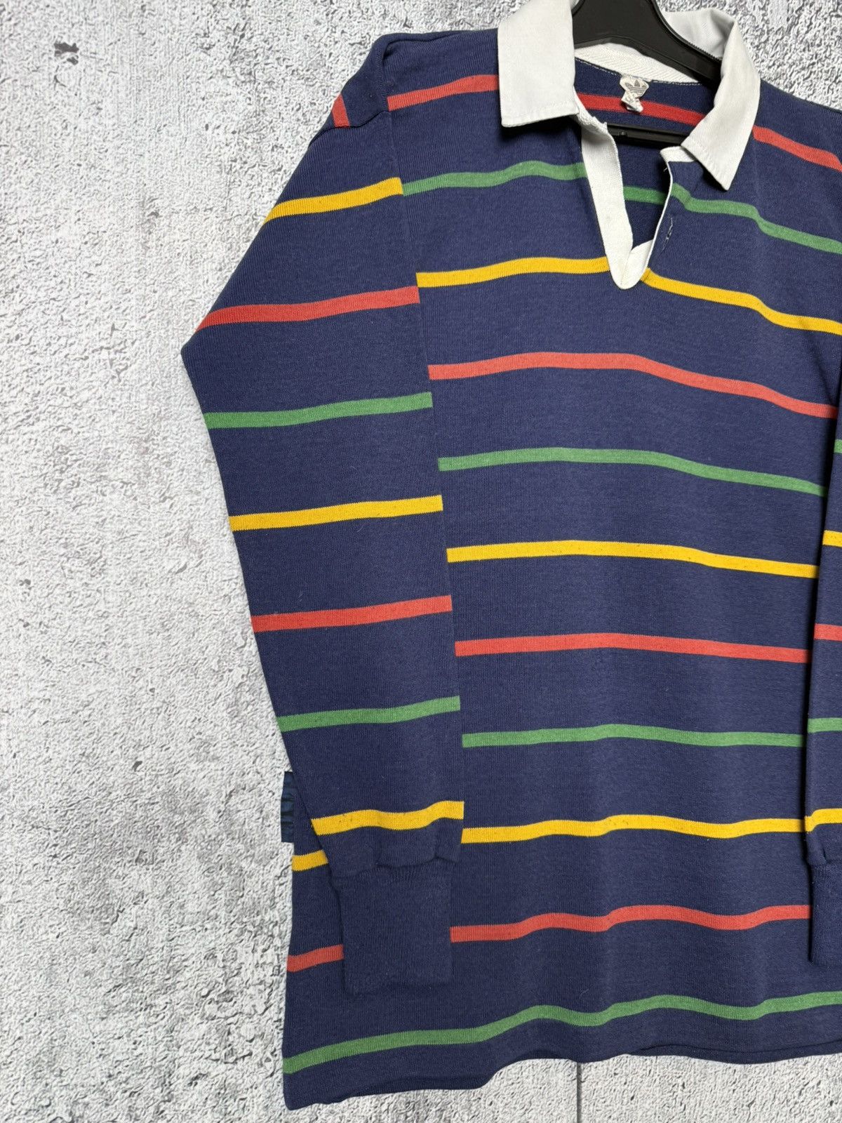 Adidas VTG 80s Adidas Made in Australia Striped Rugby Long Sleeve Size US M / EU 48-50 / 2 - 5 Thumbnail