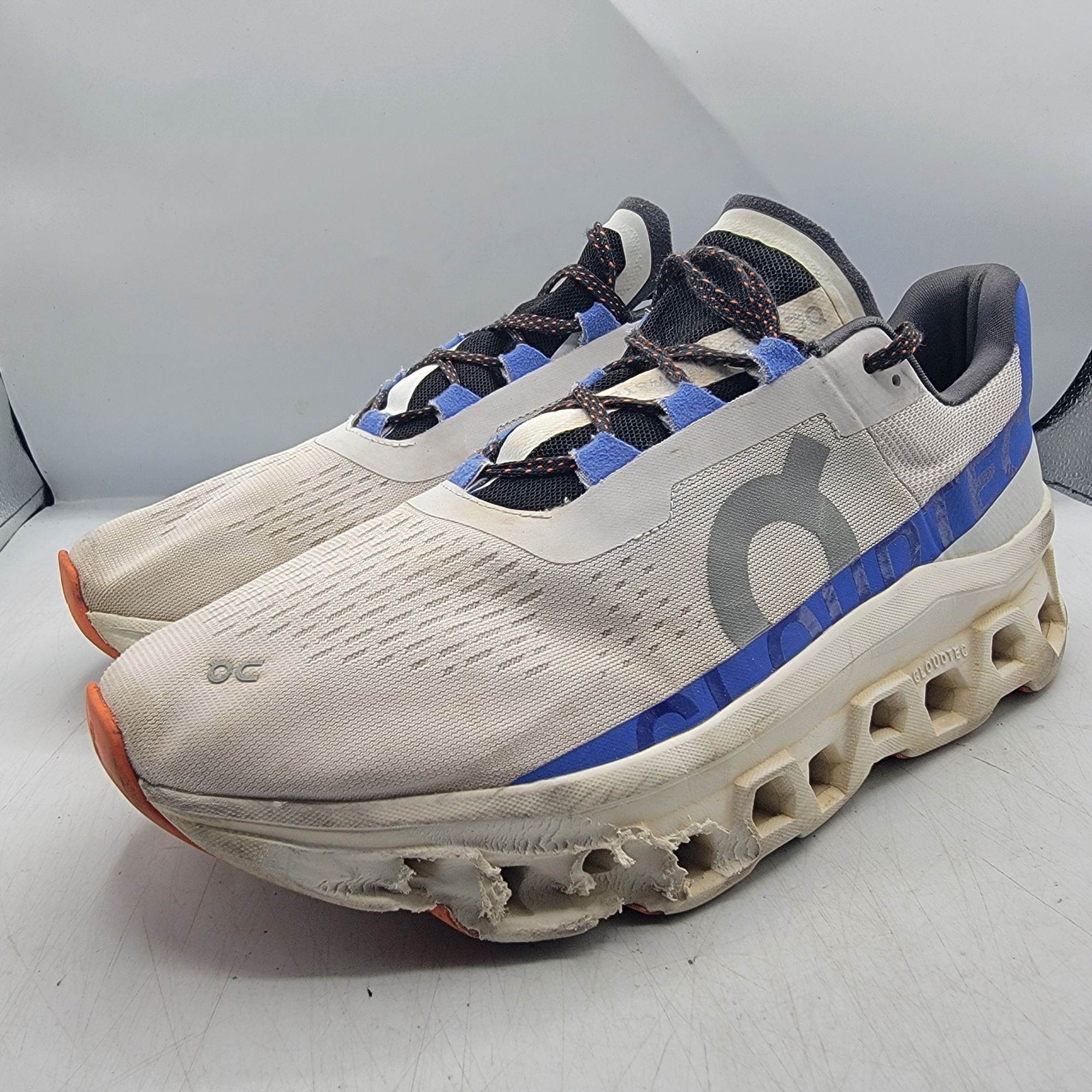 On On Running Cloudmonster Mens 12 Frost Cobalt Athletic Shoes Size US 12 / EU 45 - 3 Thumbnail