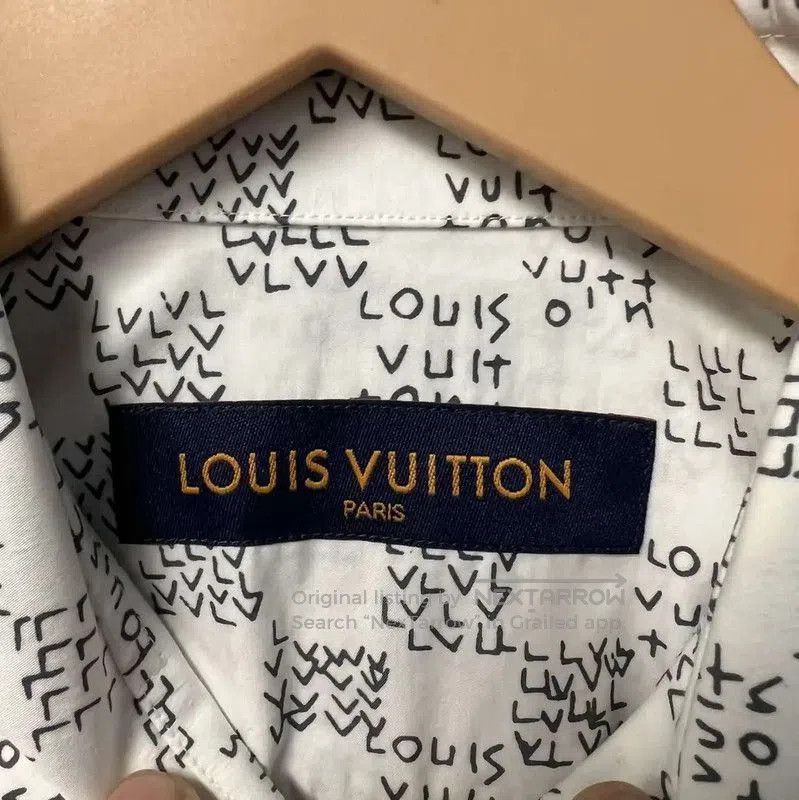 Louis Vuitton Louis Vuitton Men's Cream Cotton Shirt . Size US M / EU 48-50 / 2 - 2 Thumbnail