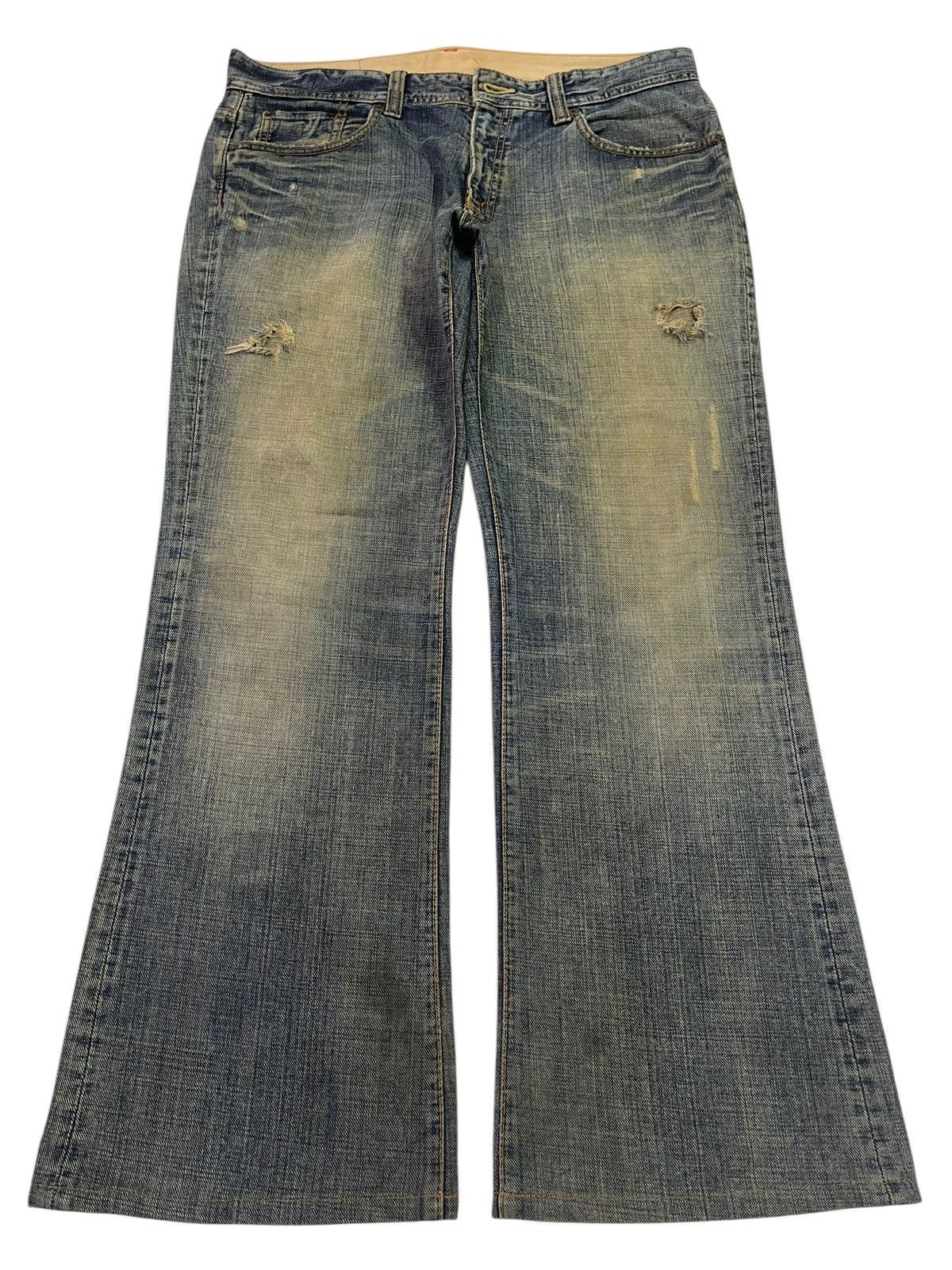 Hysteric Glamour Vintage Japanese Brand Mud Wash Distress Style Baggy Jeans Size US 36 / EU 52 - 1 Thumbnail