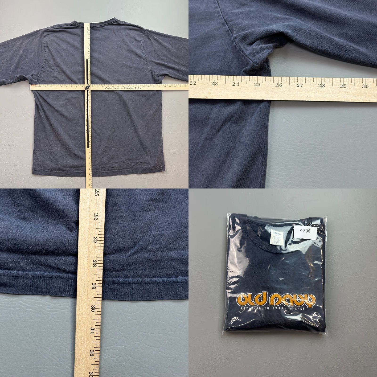 Old Navy Vintage Old Navy Shirt Mens 2XL Gray Long Sleeve Logo Spell Out Skate Punk Y2K Size US XXL / EU 58 / 5 - 9 Thumbnail