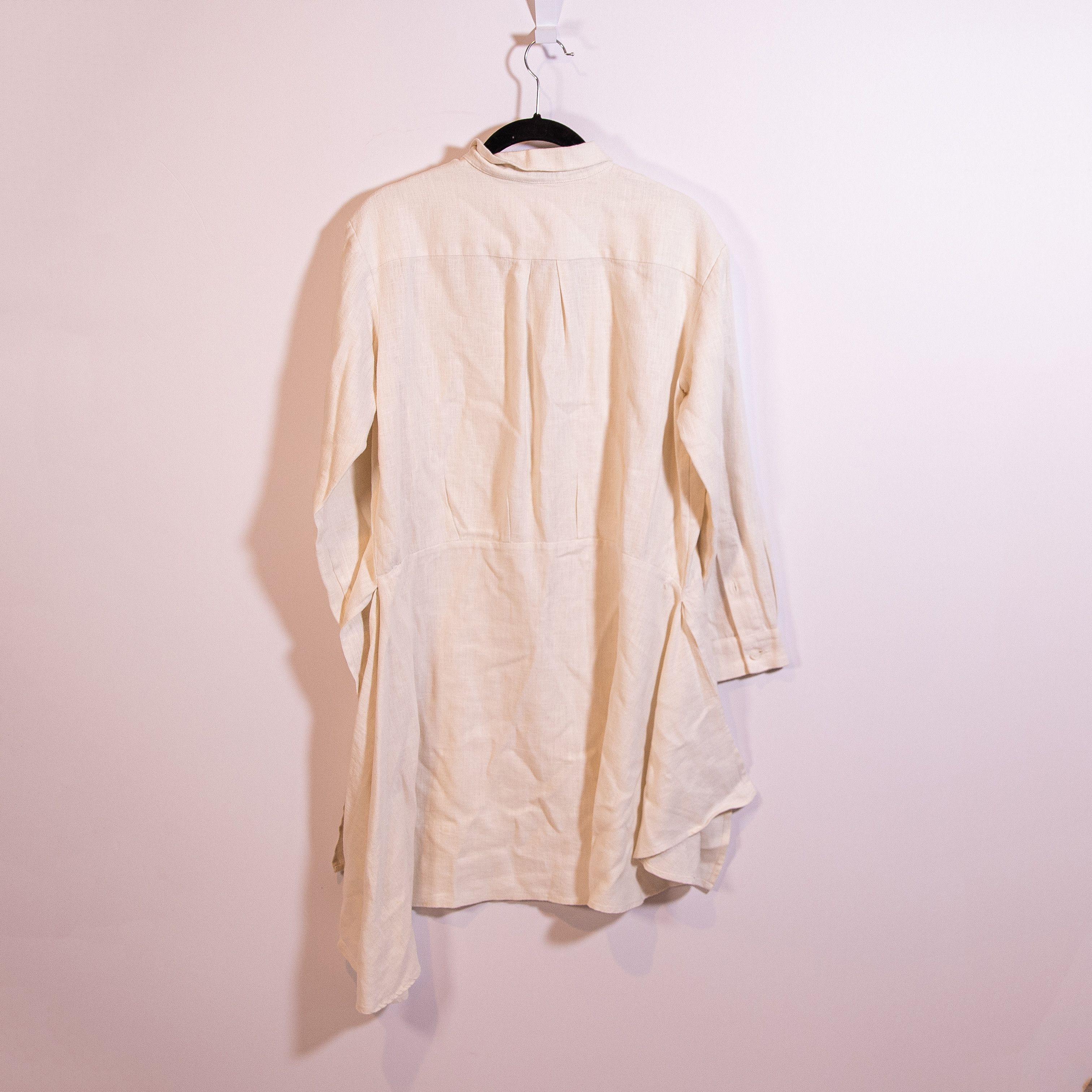 Other Zii Ropa Linen Collared Button Front Ruffle Size XS / US 0-2 / IT 36-38 - 4 Thumbnail