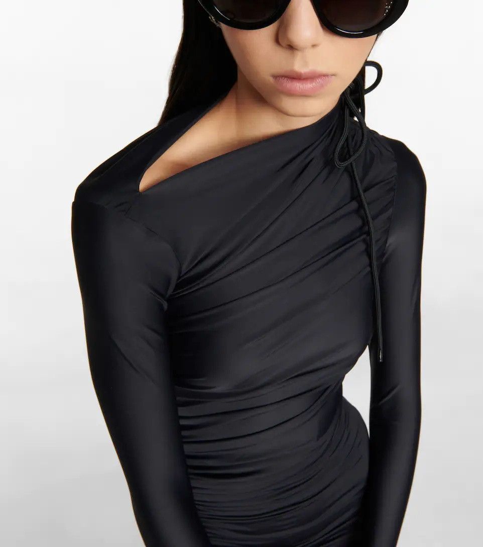 Balenciaga o1y0625 Mini Dress in Black Size S / US 4 / IT 40 - 3 Thumbnail