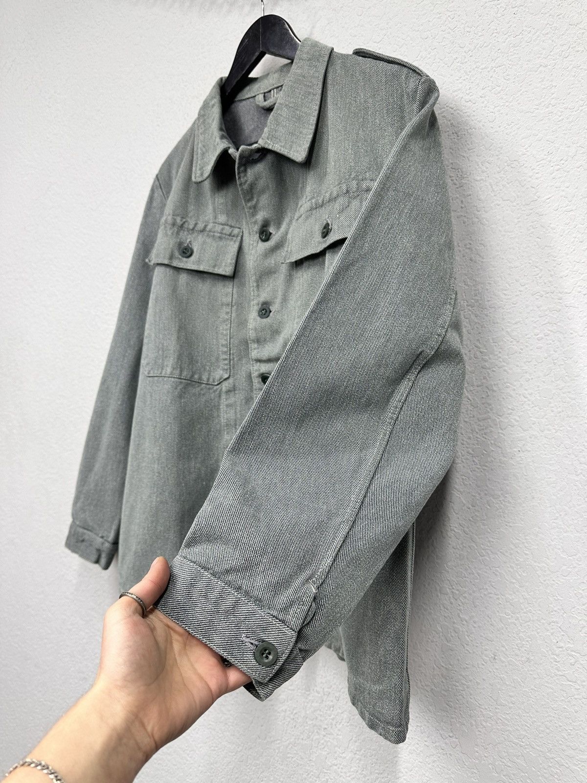 14th Addiction France Work cropped 90s army corduroy denim jacket police Size US M / EU 48-50 / 2 - 8 Thumbnail