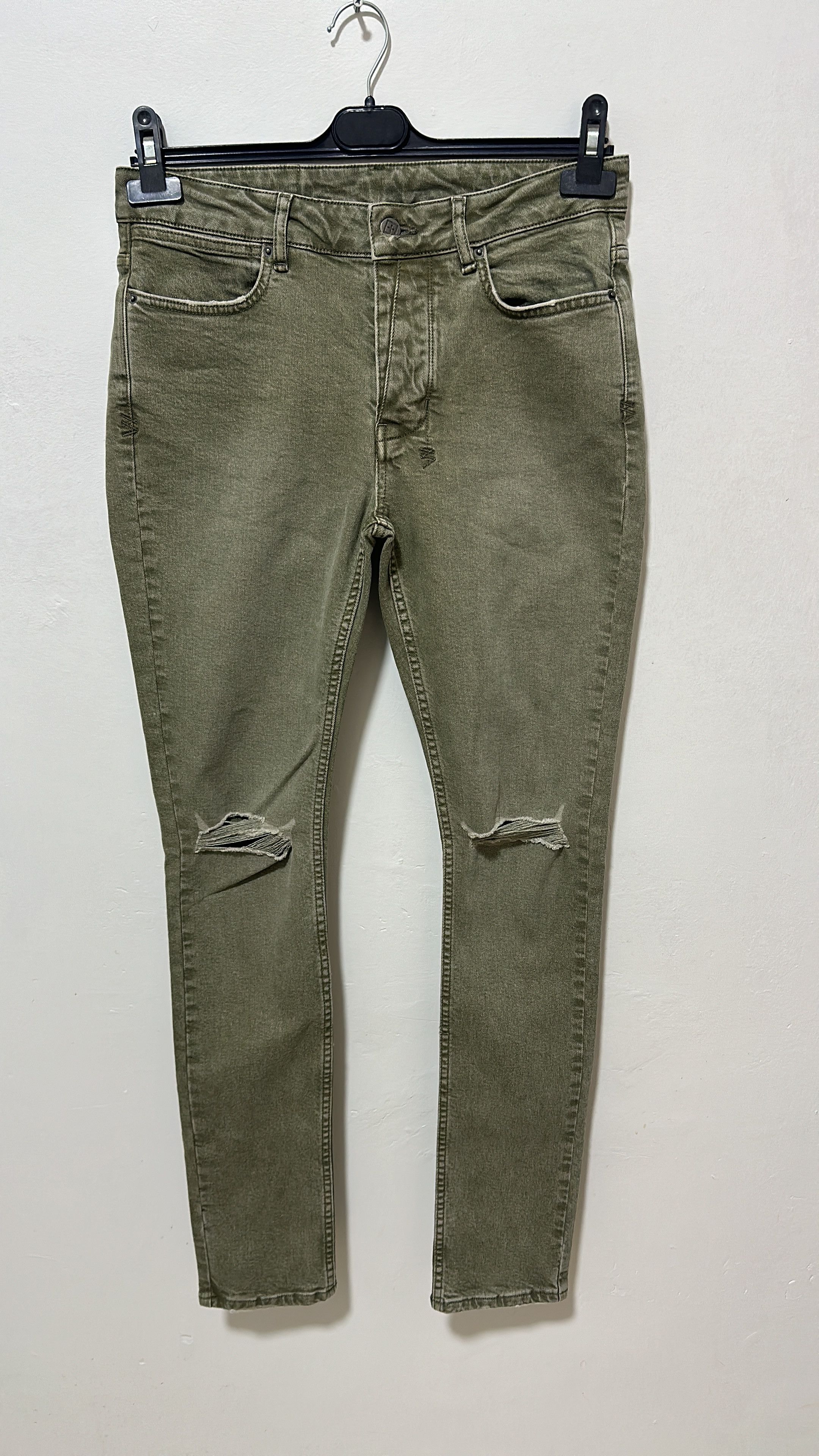 Ksubi Van Winkle Outback Ripped Recycled Cotton Blend Skinny Jeans Size US 32 / EU 48 - 2 Thumbnail