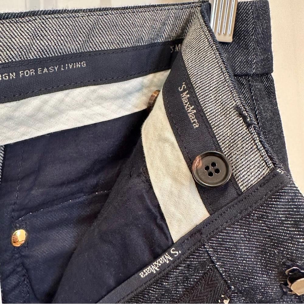 Designer ‘ S Max Mara Label-cut Denim Carrot Trousers Size: US6 IT40 Size 28" / US 6 / IT 42 - 5 Thumbnail