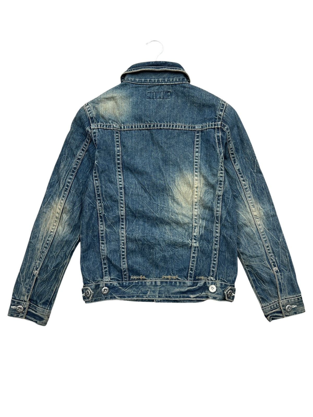 If Six Was Nine XFrm Japan Distressed Mudwash Denim Jacket Size S / US 4 / IT 40 - 2 Thumbnail