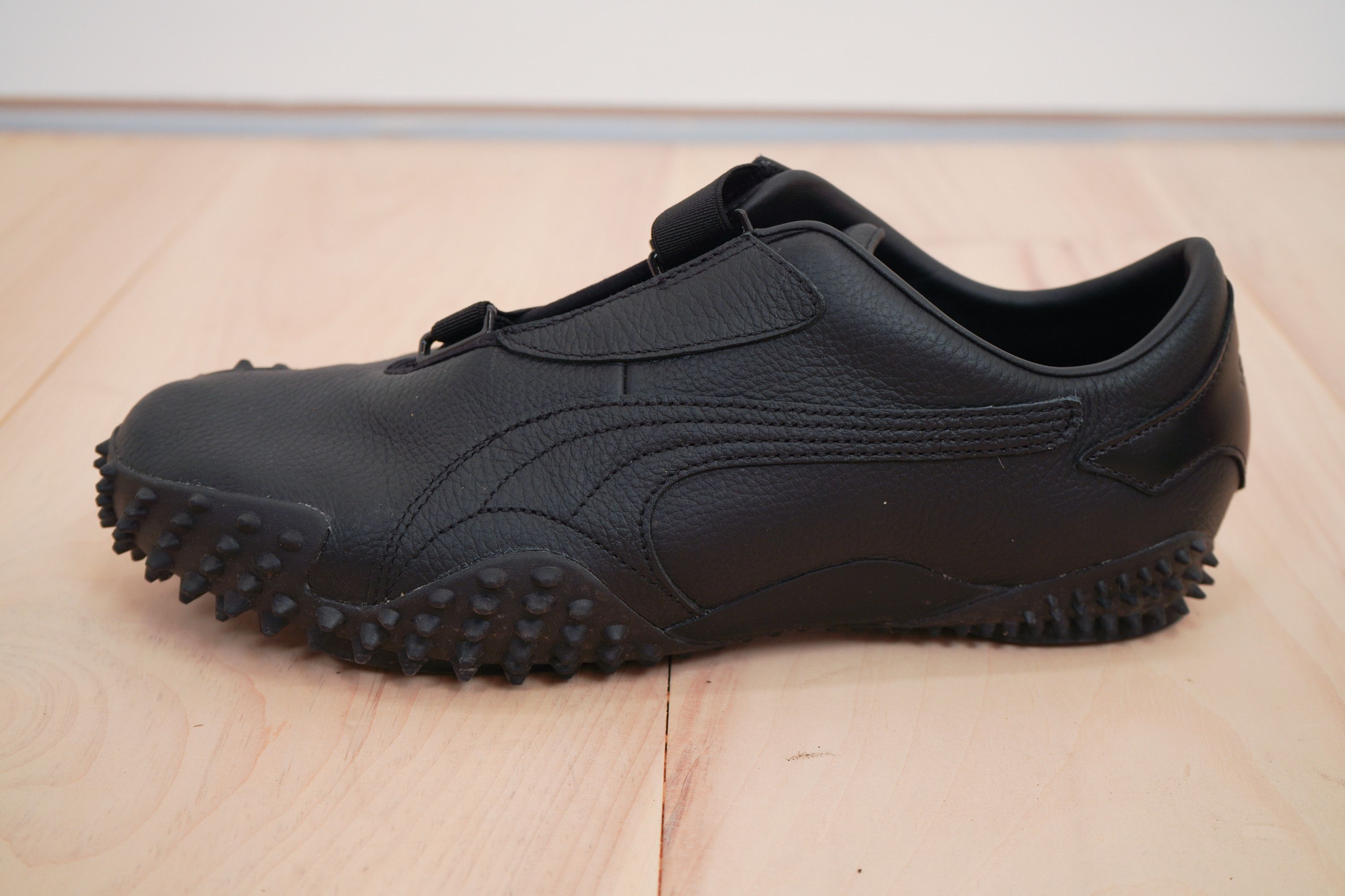 Puma All Black Leather Puma Mostros Size US 11.5 / EU 44-45 - 4 Thumbnail