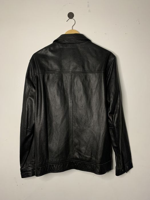 Balenciaga Leather Zip Jacket | Grailed