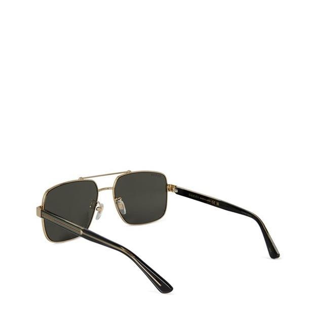 Gucci Men's Web Aviator Sunglasses Size ONE SIZE - 3 Thumbnail