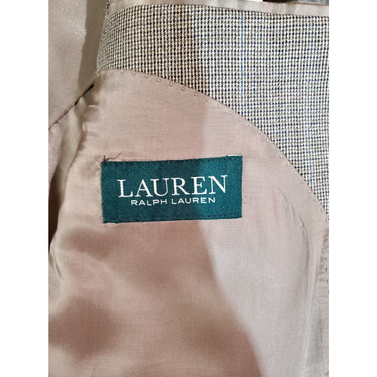 Ralph Lauren Ralph Lauren Signature Blazer Silk & Wool Blend Suit Coat Mens 42R Beige Size 42R - 5 Thumbnail