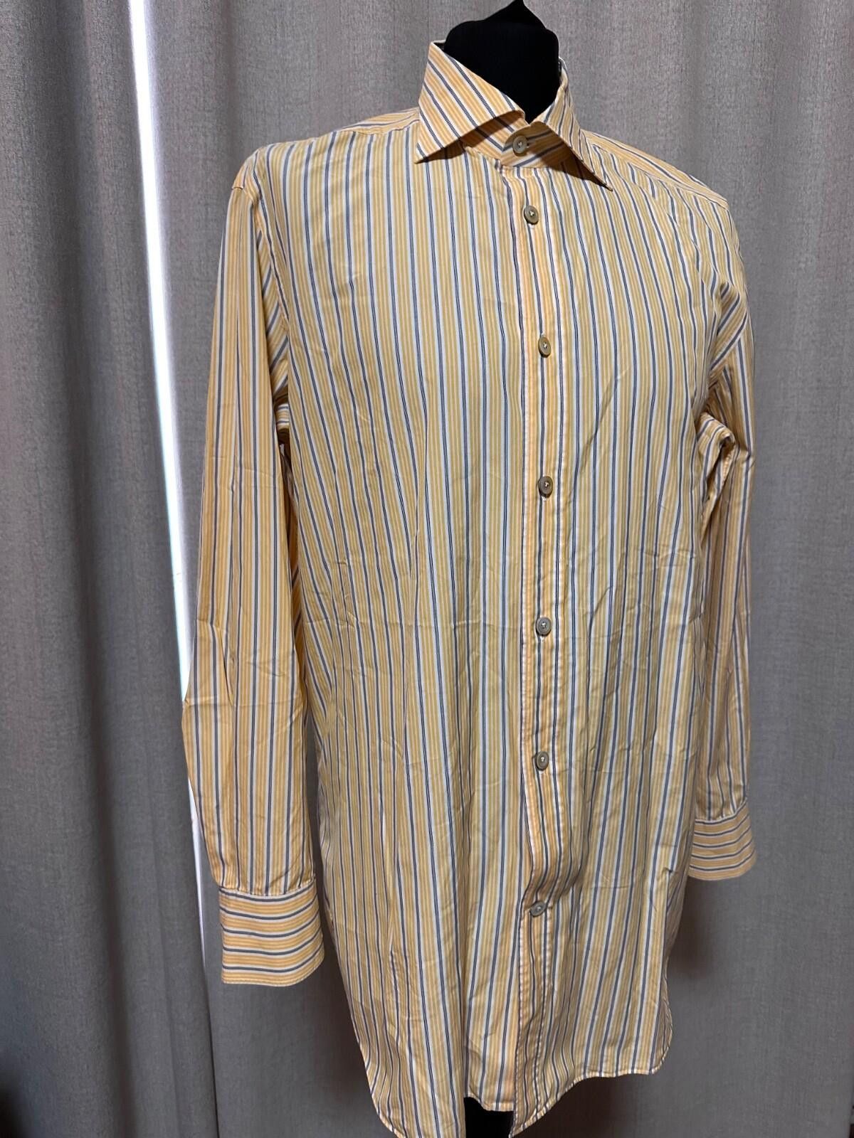 Kiton Kiton Stripe Print Button Up Shirt Men's Size 16.5/42 Size US L / EU 52-54 / 3 - 3 Thumbnail