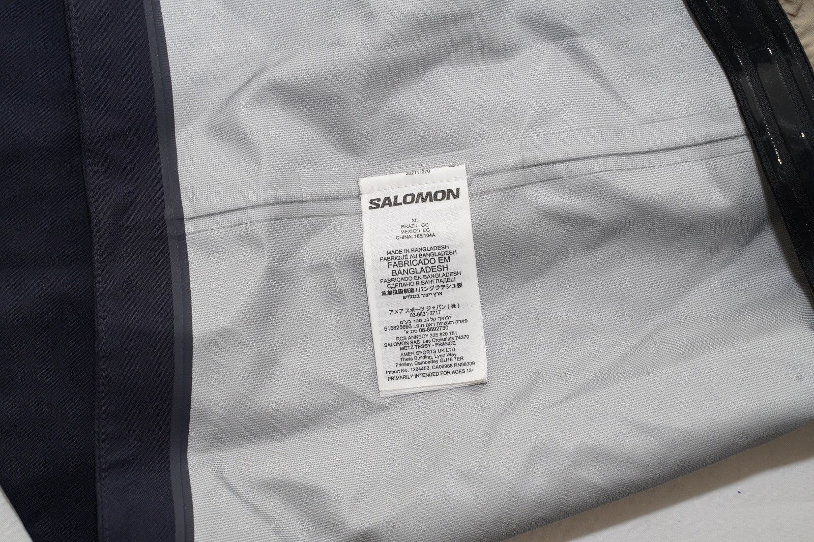 Salomon Veste Salomon 3L M Night Sky/Bleu/Gris Tg:L Size US L / EU 52-54 / 3 - 12 Thumbnail