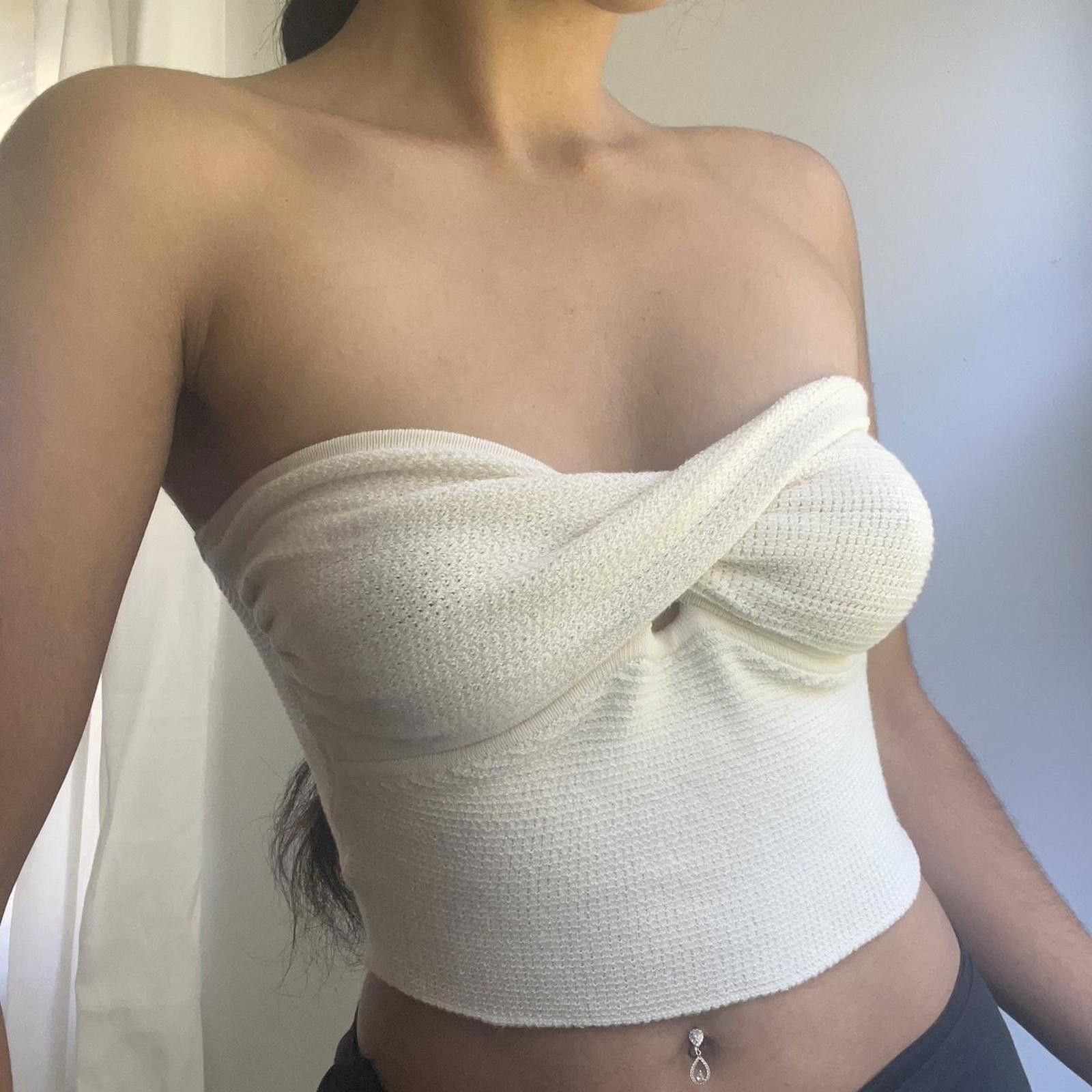 Other Women's Cream and White Crop-top Size S / US 4 / IT 40 - 7 Thumbnail