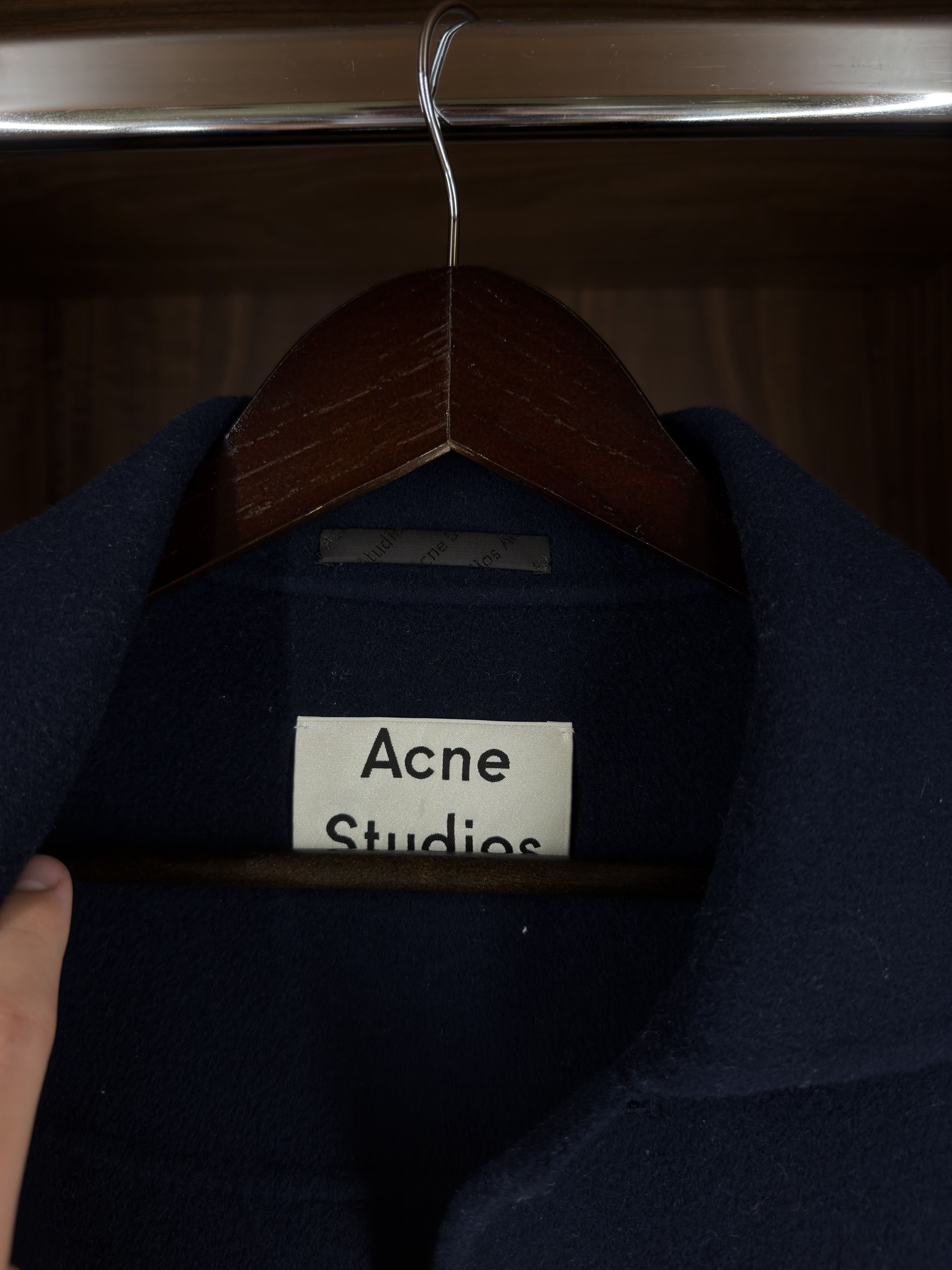 Acne Studios Acne Studios Navy Blue Double-faced Wool Jacket Size US S / EU 44-46 / 1 - 6 Thumbnail