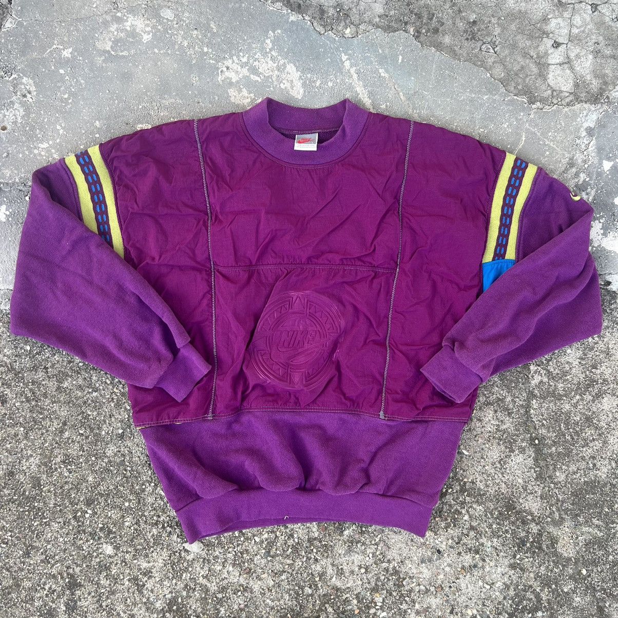 Nike × Vintage 90s Nike Swoosh Vintage Y2K Oversized Retro Zip Sweatshirt Size US M / EU 48-50 / 2 - 1 Thumbnail