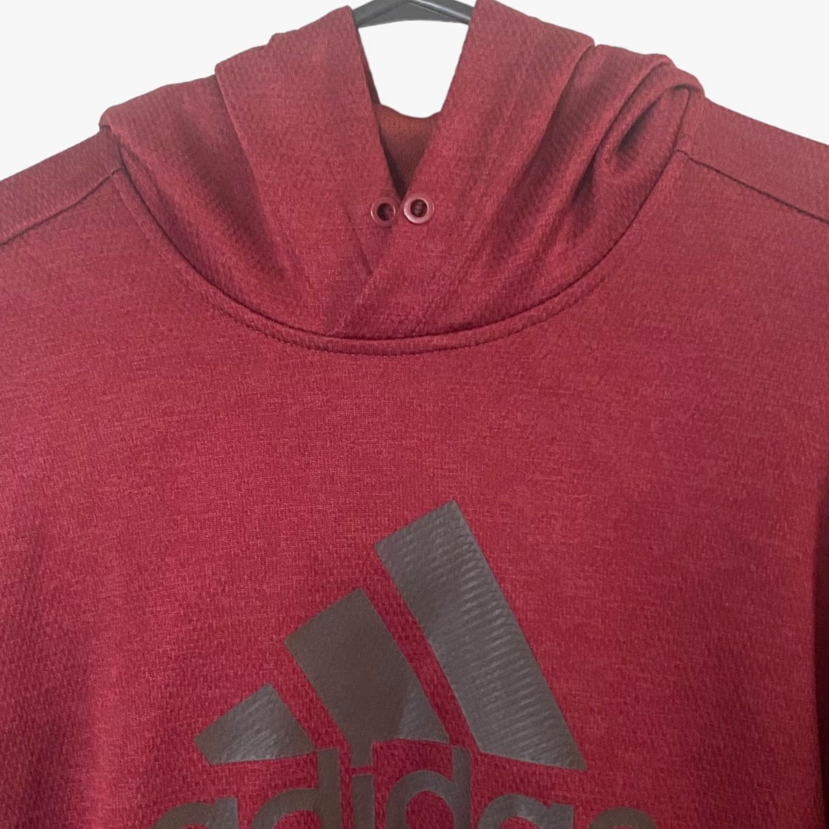 Adidas VINTAGE Adidas Originals Logo Hoodie Sweatshirt Mens Large Red Long-Sleeve Pullover Size US L / EU 52-54 / 3 - 5 Thumbnail