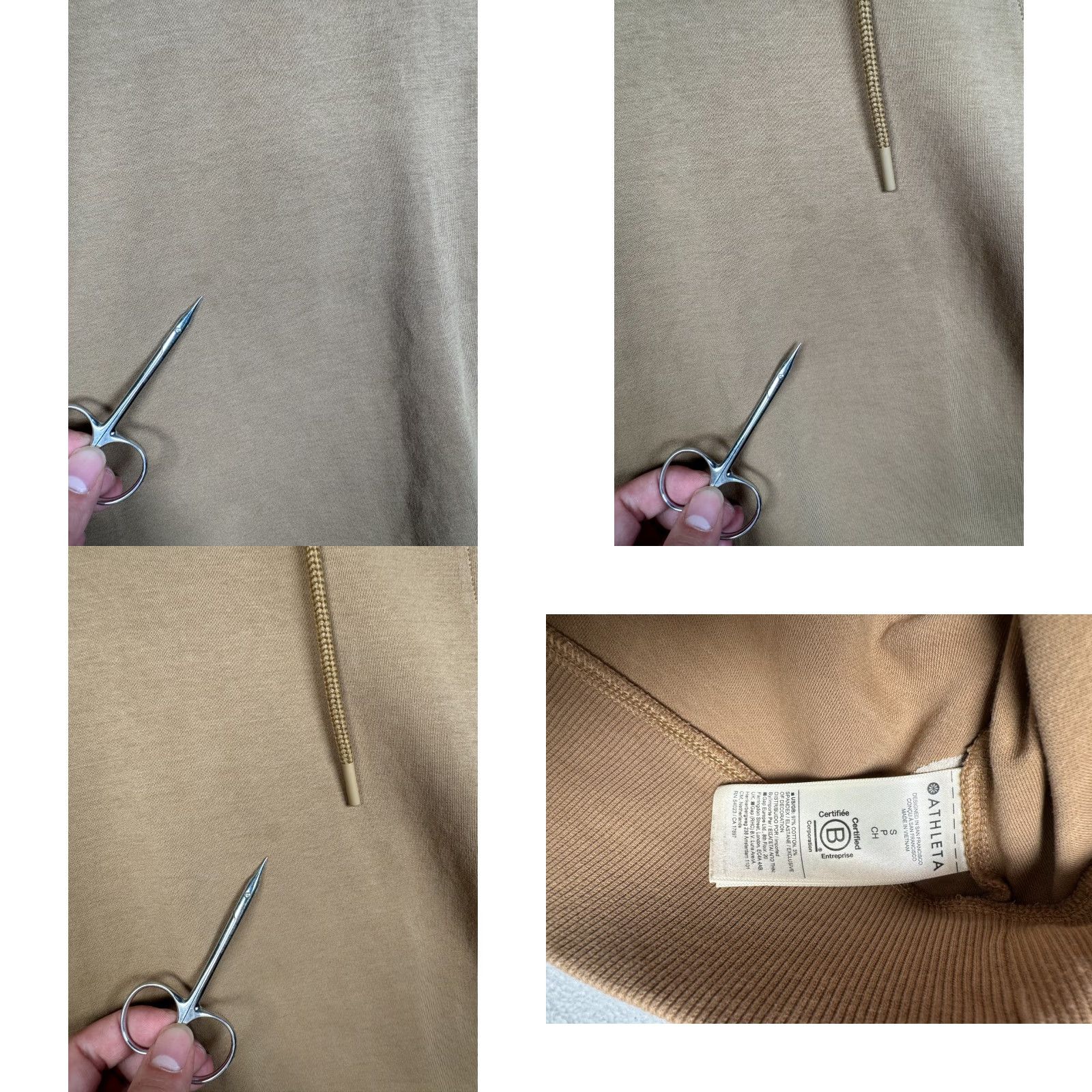 Athleta Athleta Hoodie Womens Small Brown Plain Stretch Performance Pullover Size S / US 4 / IT 40 - 8 Thumbnail