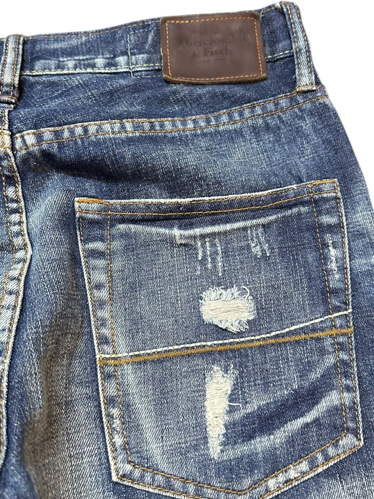 Abercrombie & Fitch Vintage Abercrombie&Fitch Horton Straight Ripped Denim Size US 30 / EU 46 - 7 Thumbnail