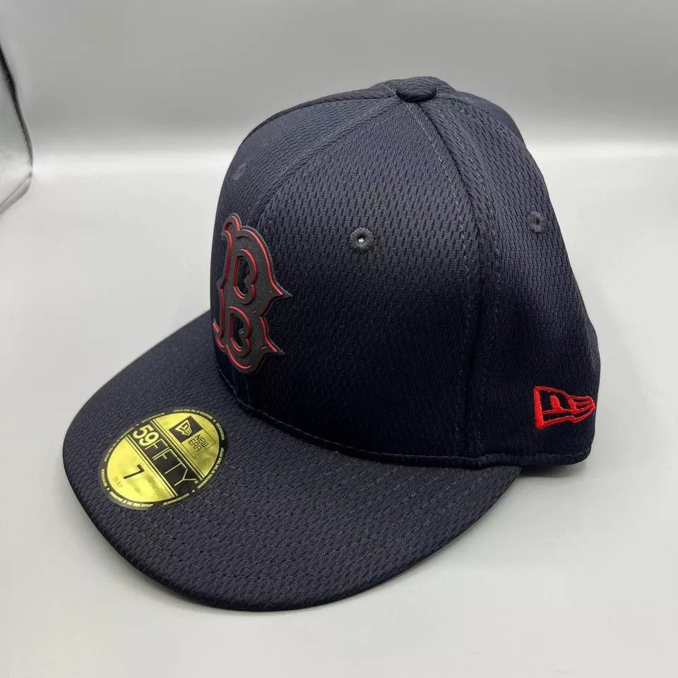 New Era Boston Red Sox Hat Men 7 59Fifty New Era Fitted Cap New Size ONE SIZE - 2 Thumbnail