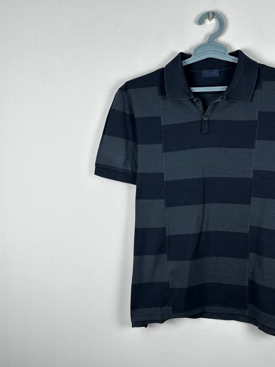 Lanvin Lanvin Luxury Striped Navy Vintage Polo T Shirt Size US L / EU 52-54 / 3 - 3 Thumbnail