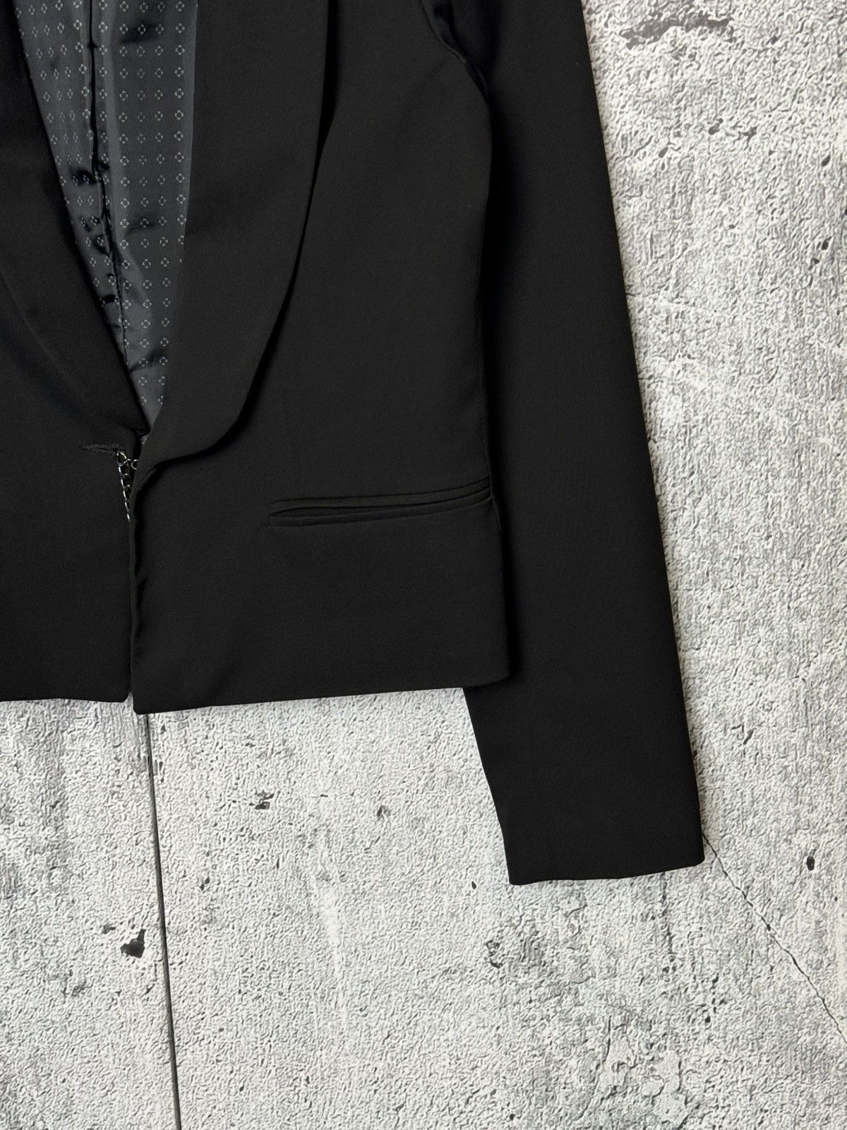 Cop Copine COP COPINE Stratego Veste Black Cropped Blazer Jacket Size S / US 4 / IT 40 - 4 Thumbnail
