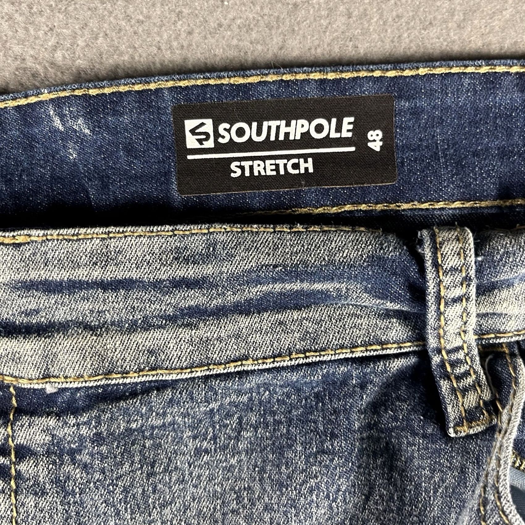 Southpole Southpole Jeans 48 Stretch Acid Wash Moto Distressed 5-Pocket Denim Men’s Jeans Y2K Vintage Not Applicable Size US 32 / EU 48 - 7 Thumbnail